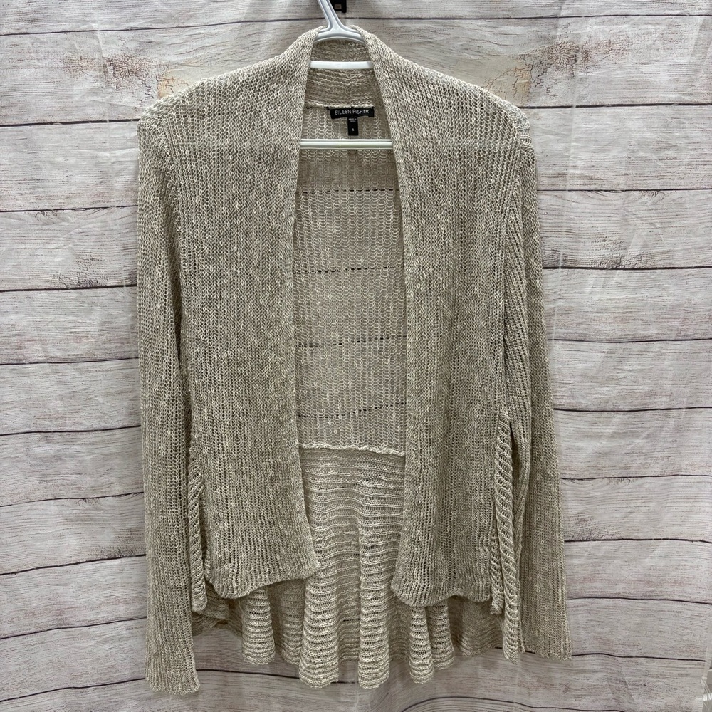 EILEEN FISHER Open Knit Cardigan Size Small